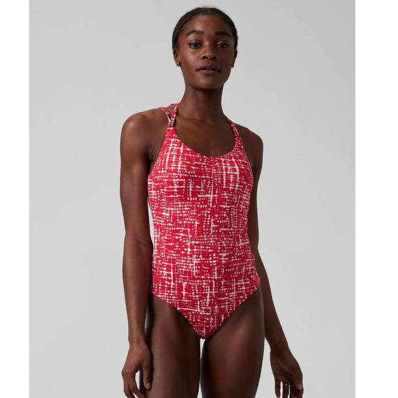 Athleta Other - NWT Athleta Keyhole One Piece Swimsuit - XS PETITE - shibori matador red - XSP